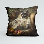 CUSHION Panel Raccoon Feast CP-975