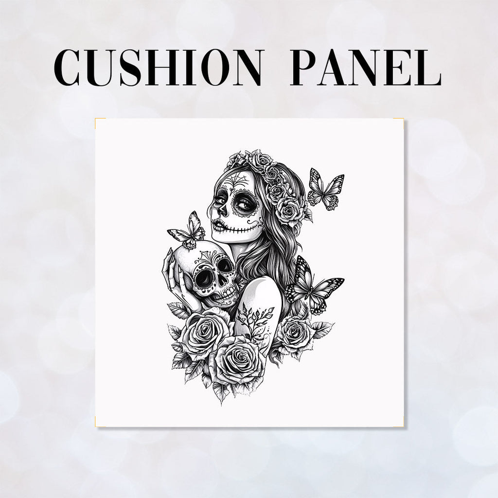 CUSHION Panel Day of The Dead Tattoo 1 CP-980