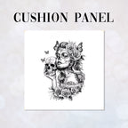 CUSHION Panel Day of The Dead Tattoo 2 CP-981