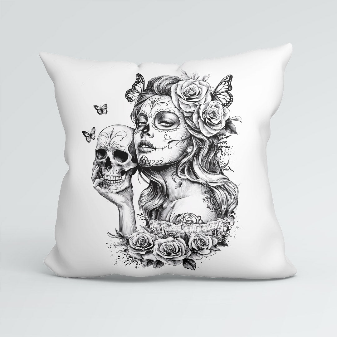 CUSHION Panel Day of The Dead Tattoo 2 CP-981