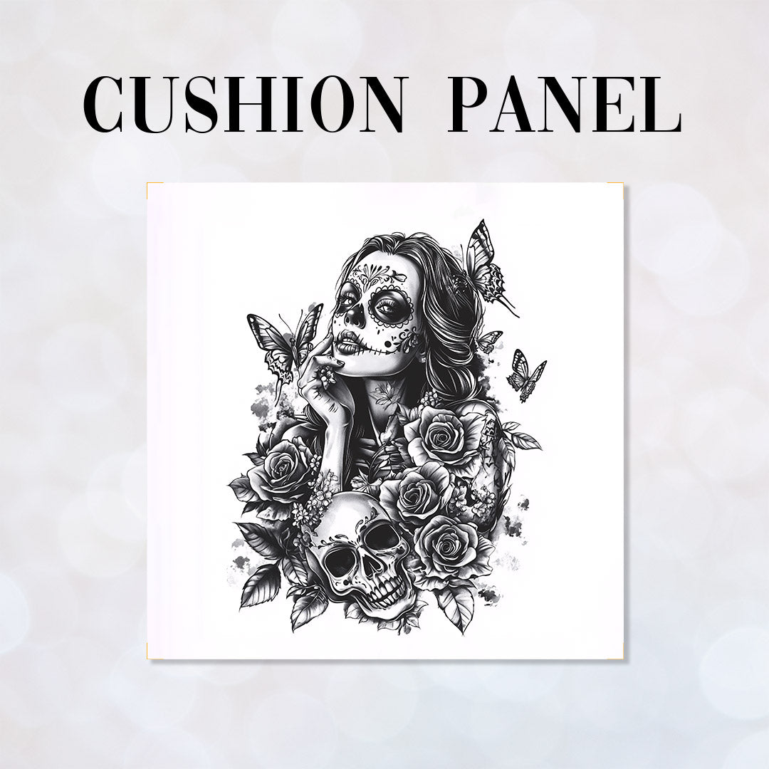 CUSHION Panel Day of The Dead Tattoo 3 CP-982
