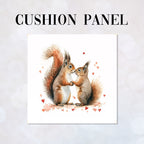 CUSHION Panel Lovely Squirrels CP-983