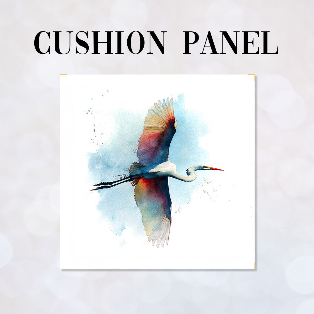 CUSHION Panel Watercolour Storks CP-984