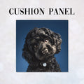 CUSHION Panel Black Toy Poodle CP-985