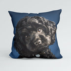 CUSHION Panel Black Toy Poodle CP-985