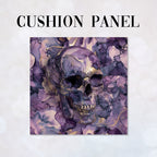 CUSHION Panel Purple Ink Skull CP-992
