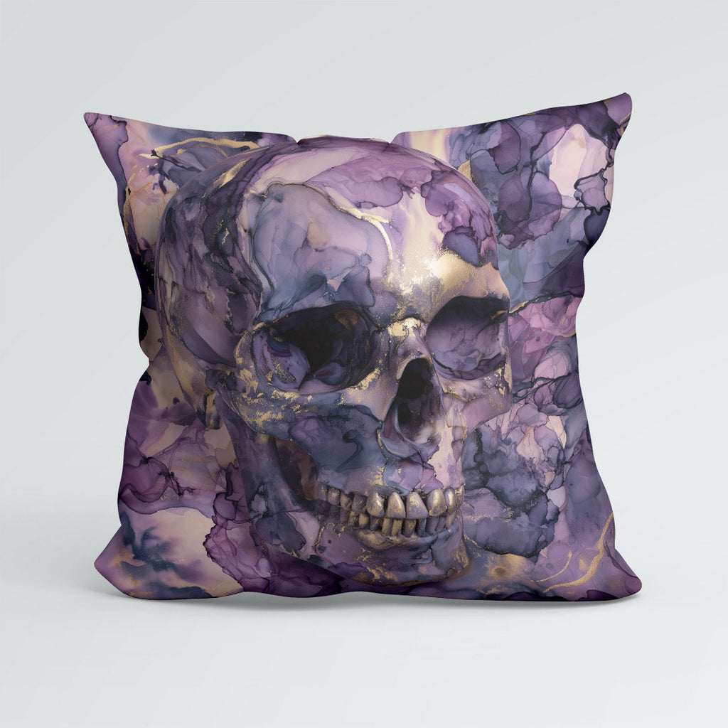 CUSHION Panel Purple Ink Skull CP-992