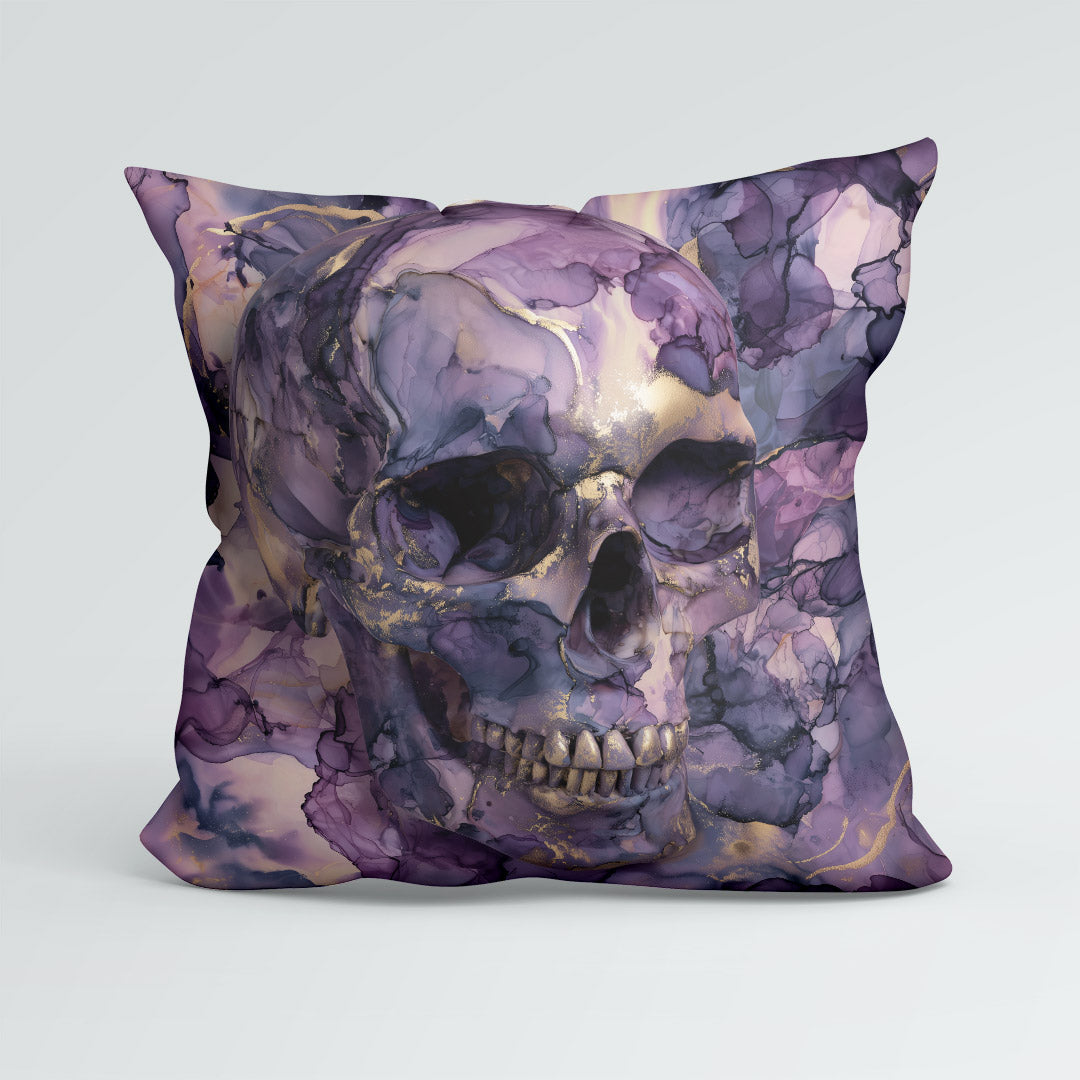 CUSHION Panel Purple Ink Skull CP-992
