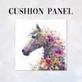 CUSHION Panel Blooming Horse CP-1068