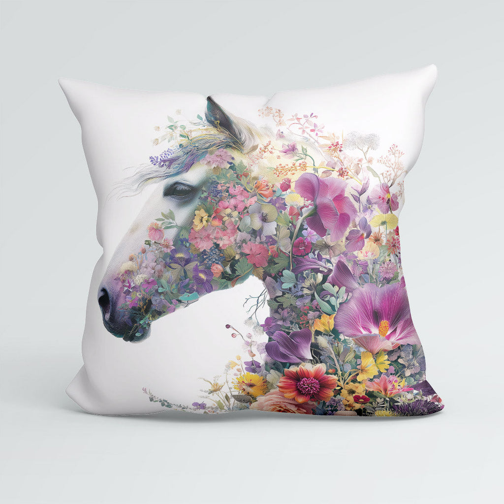 CUSHION Panel Blooming Horse CP-1068