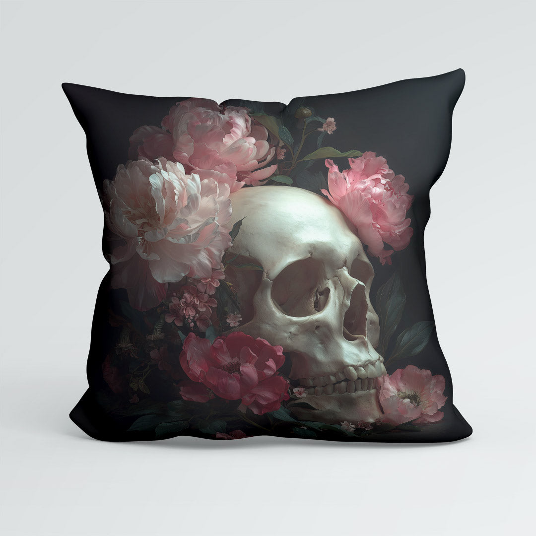 CUSHION Panel Peony Skull CP-993