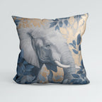 CUSHION Panel Blue and Gold Elephant 1 CP-1069