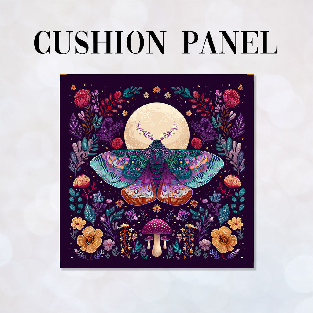 CUSHION Panel Lunar Moth Garden CP-999