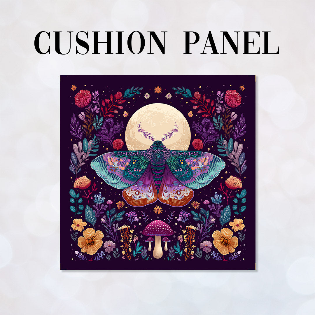 CUSHION Panel Lunar Moth Garden CP-999