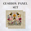 CUSHION Panel SET Bees on Linen CS-1055-SET
