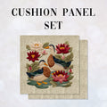 CUSHION Panel SET Ducks on Linen CS-1057-SET