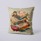 CUSHION Panel SET Ducks on Linen CS-1058-SET