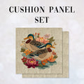 CUSHION Panel SET Ducks on Linen CS-1058-SET