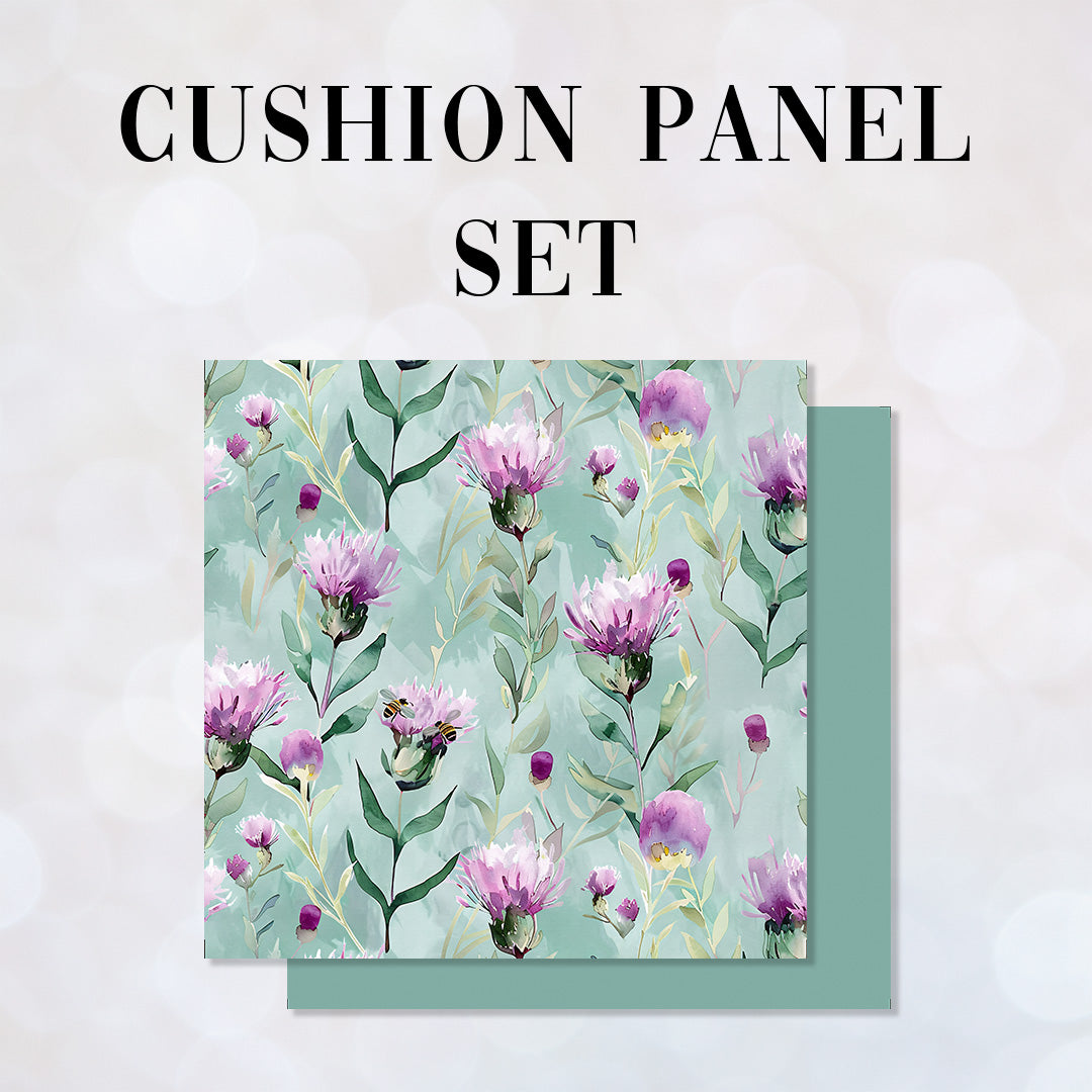 CUSHION Panel SET Thistles and Bees CS-12-SET