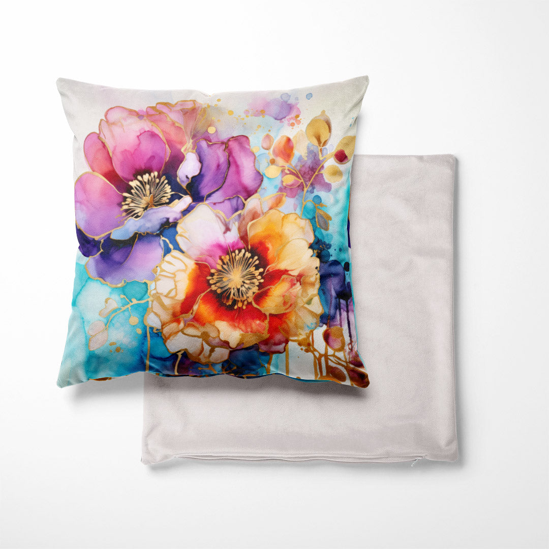 CUSHION Panel SET Abstract Ink Flowers 9 CS-145-SET