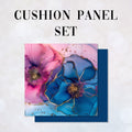 CUSHION Panel SET Abstract Ink Flowers 5 CS-146-SET