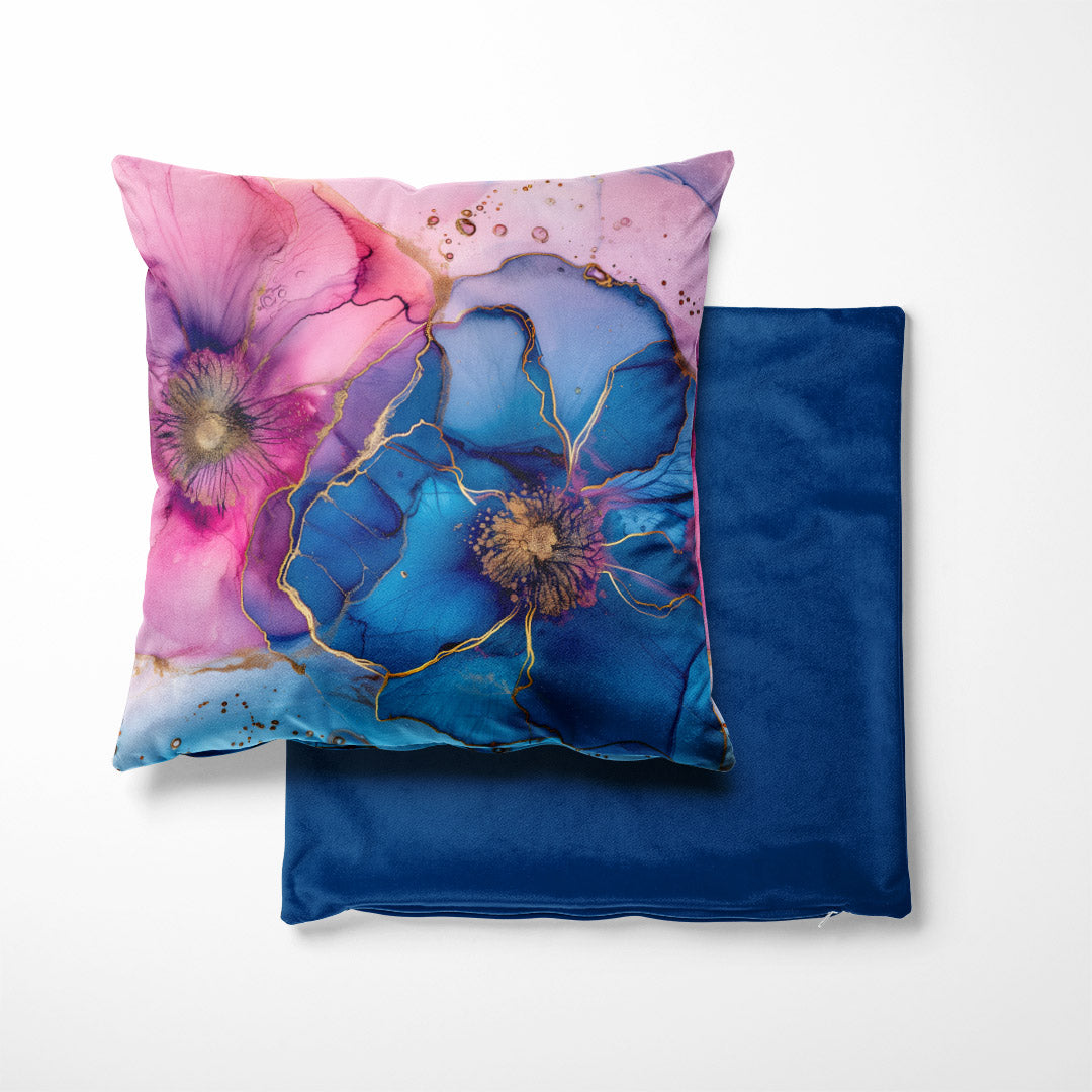 CUSHION Panel SET Abstract Ink Flowers 5 CS-146-SET