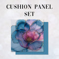 CUSHION Panel SET Abstract Ink Flowers 4 CS-147-SET