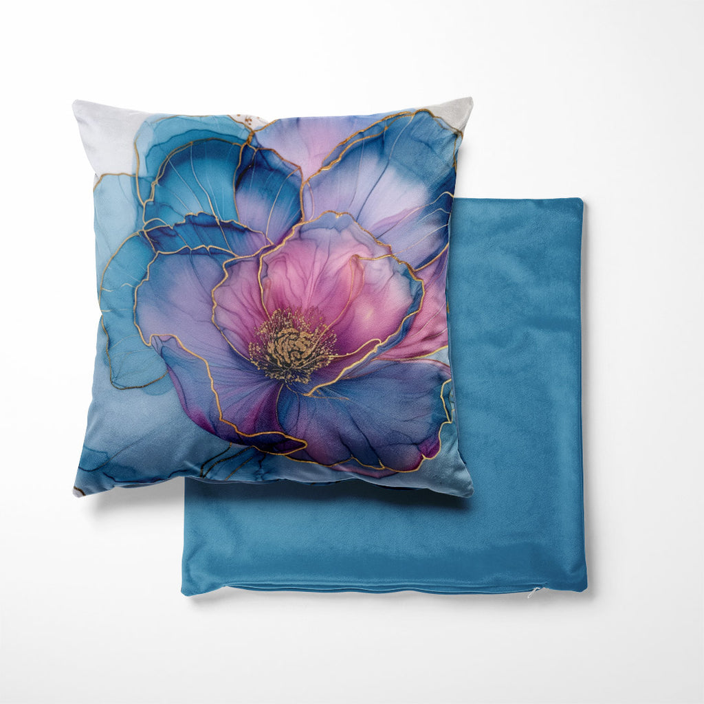 CUSHION Panel SET Abstract Ink Flowers 4 CS-147-SET