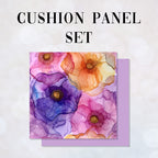 CUSHION Panel SET Abstract Ink Flowers 11 CS-151-SET
