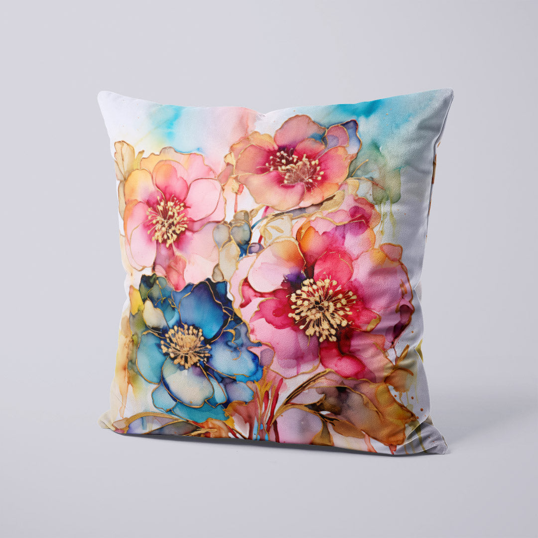 CUSHION Panel SET Abstract Ink Flowers 8 CS-152-SET
