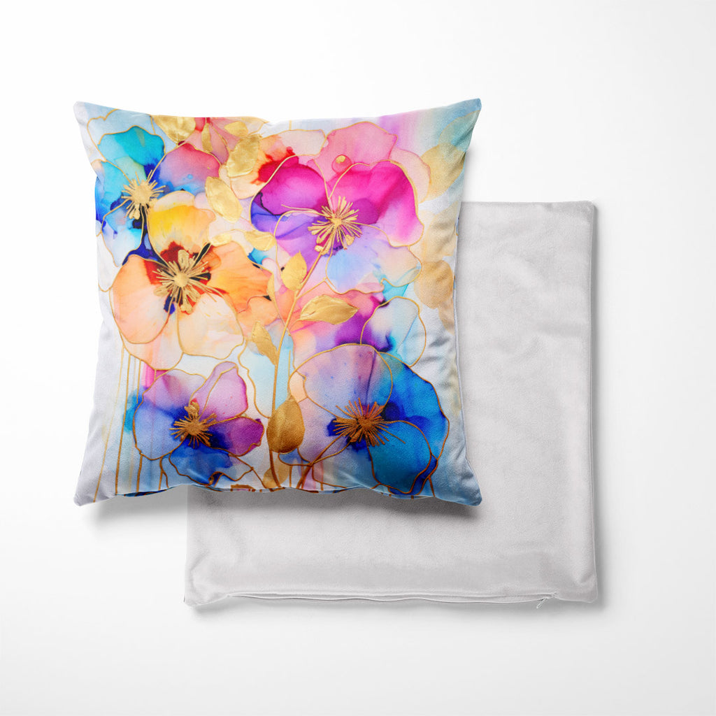 CUSHION Panel SET Abstract Ink Flowers 7 CS-153-SET