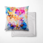 CUSHION Panel SET Abstract Ink Flowers 7 CS-153-SET