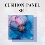 CUSHION Panel SET Abstract Ink Flowers 3 CS-154-SET