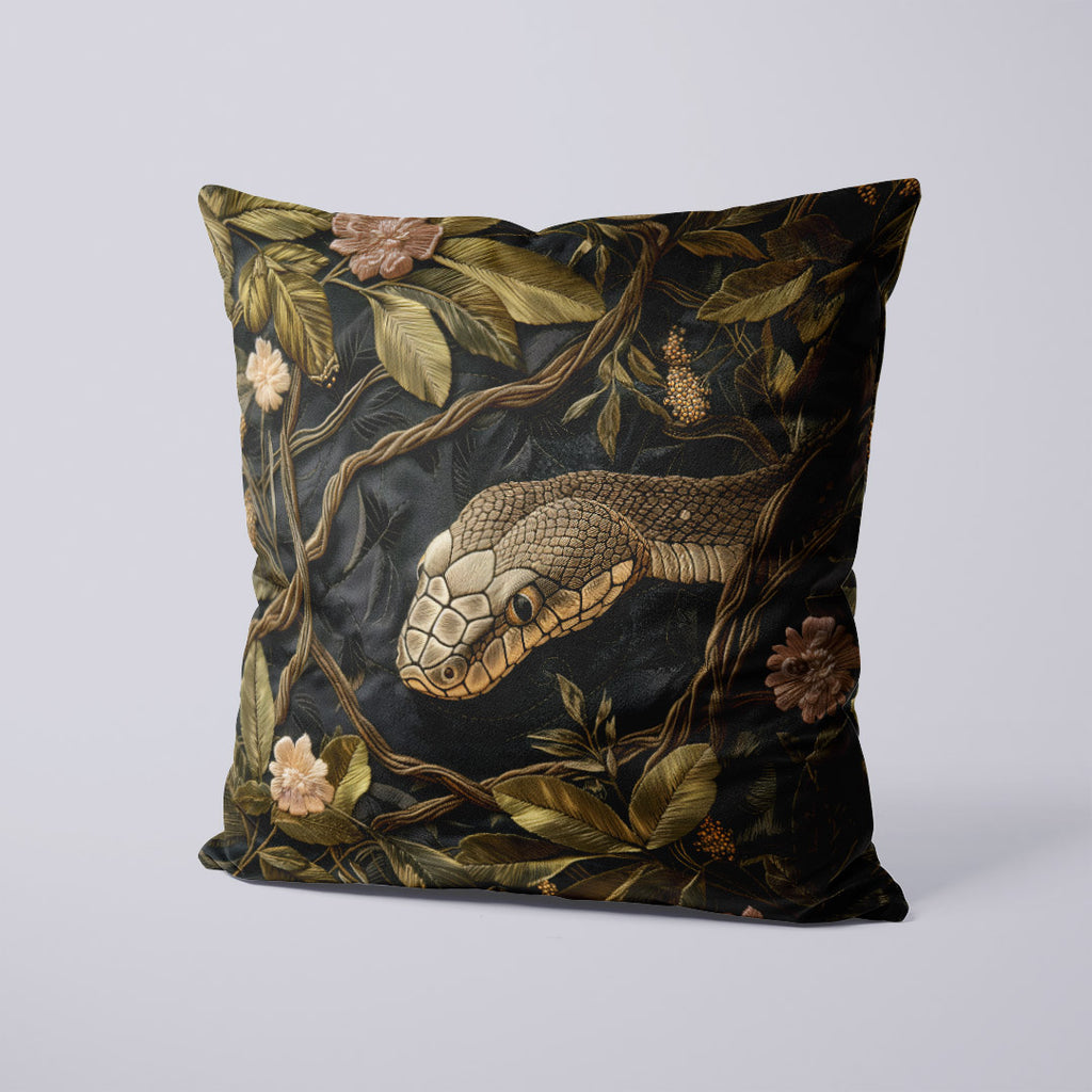 CUSHION Panel SET Faux Embroidery Snake CS-187-SET