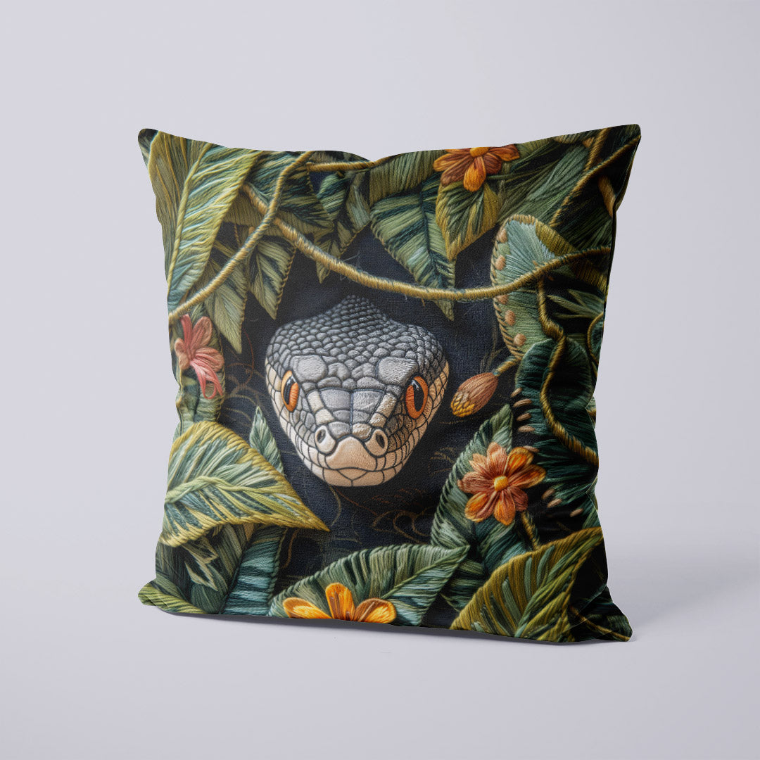 CUSHION Panel SET Faux Embroidery Jungle Snake CS-189-SET