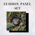 CUSHION Panel SET Faux Embroidery Jungle Snake CS-189-SET