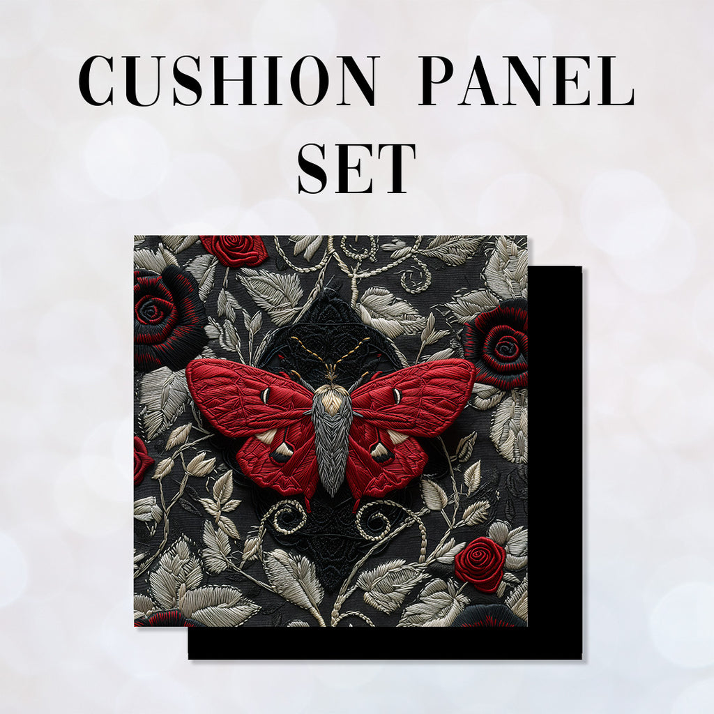 CUSHION Panel SET Scarlet Moth CS-192-SET