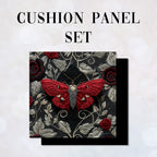 CUSHION Panel SET Scarlet Moth CS-192-SET