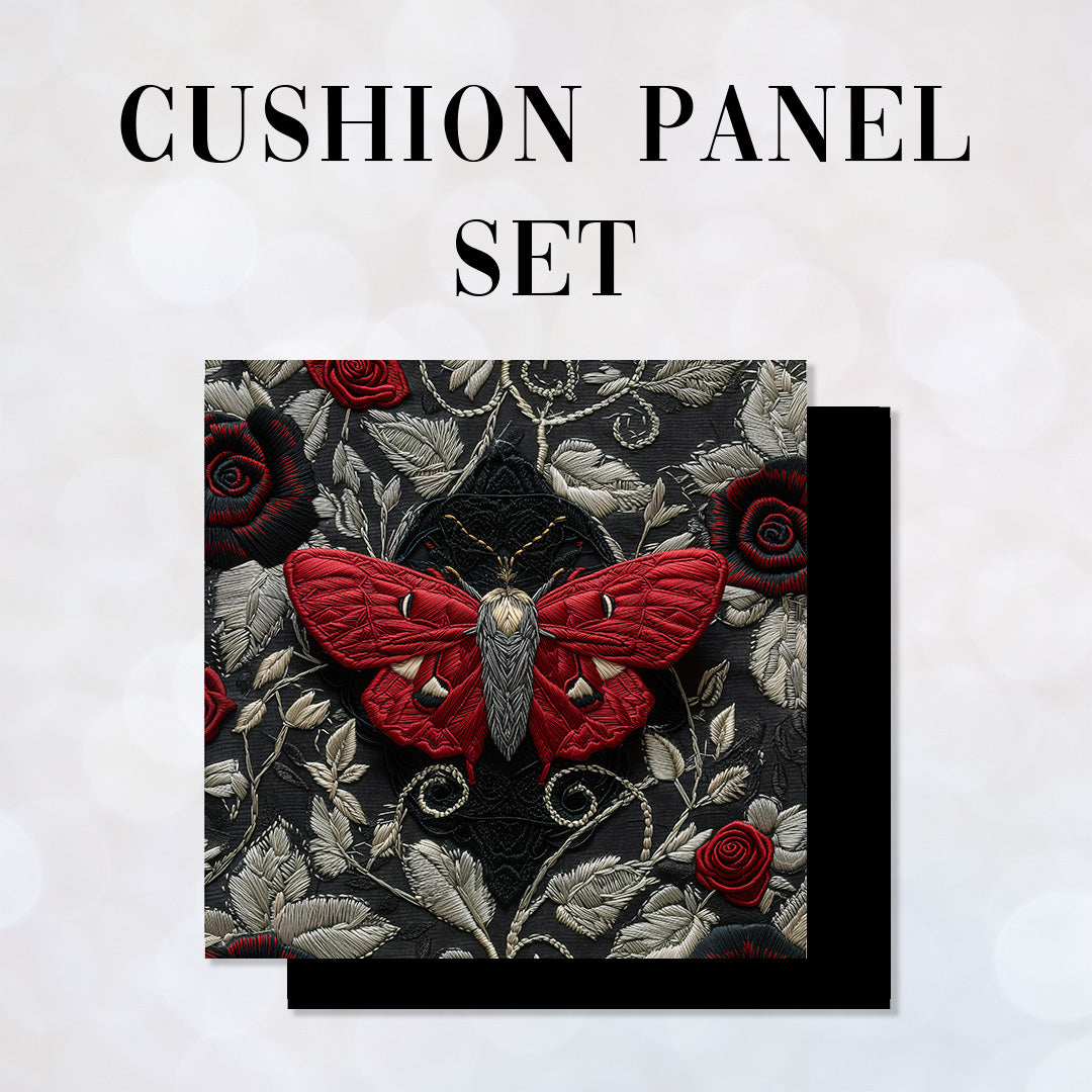 CUSHION Panel SET Scarlet Moth CS-192-SET