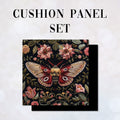 CUSHION Panel SET Floral Moth CS-194-SET