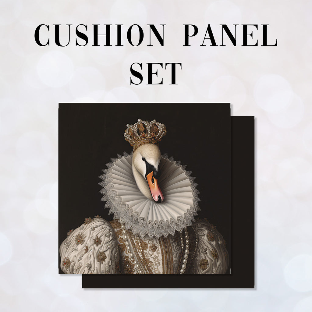 CUSHION Panel SET Victorian Swan Queen CS-257-SE