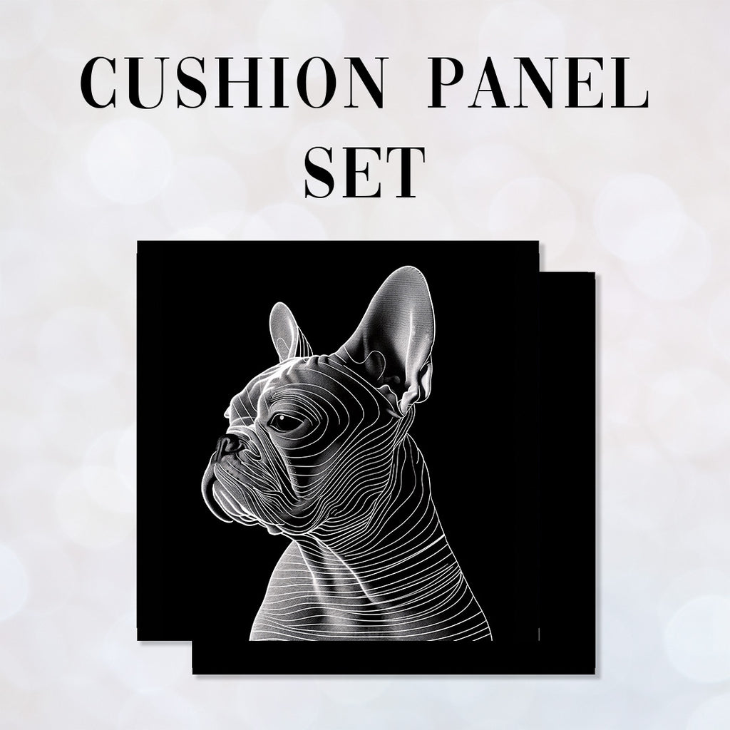 CUSHION Panel SET Chic French Bulldog CS-262-SET