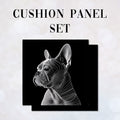 CUSHION Panel SET Chic French Bulldog CS-262-SET