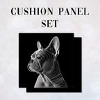 CUSHION Panel SET Chic French Bulldog CS-262-SET