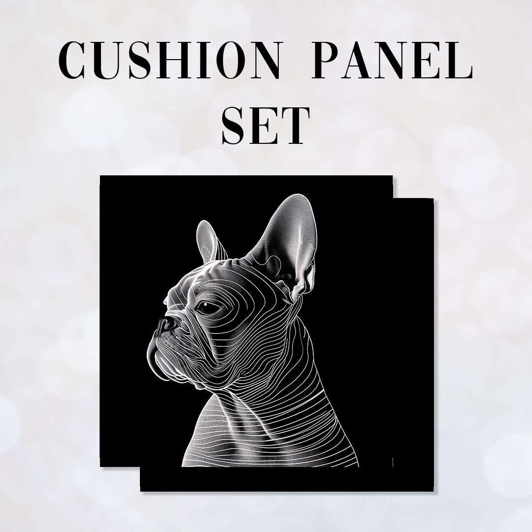 CUSHION Panel SET Chic French Bulldog CS-262-SET
