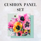 CUSHION Panel SET Shabby Chic Flowers CS-349-SET