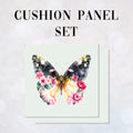 CUSHION Panel SET Shabby Chic Floral Butterfly CS-352-SET