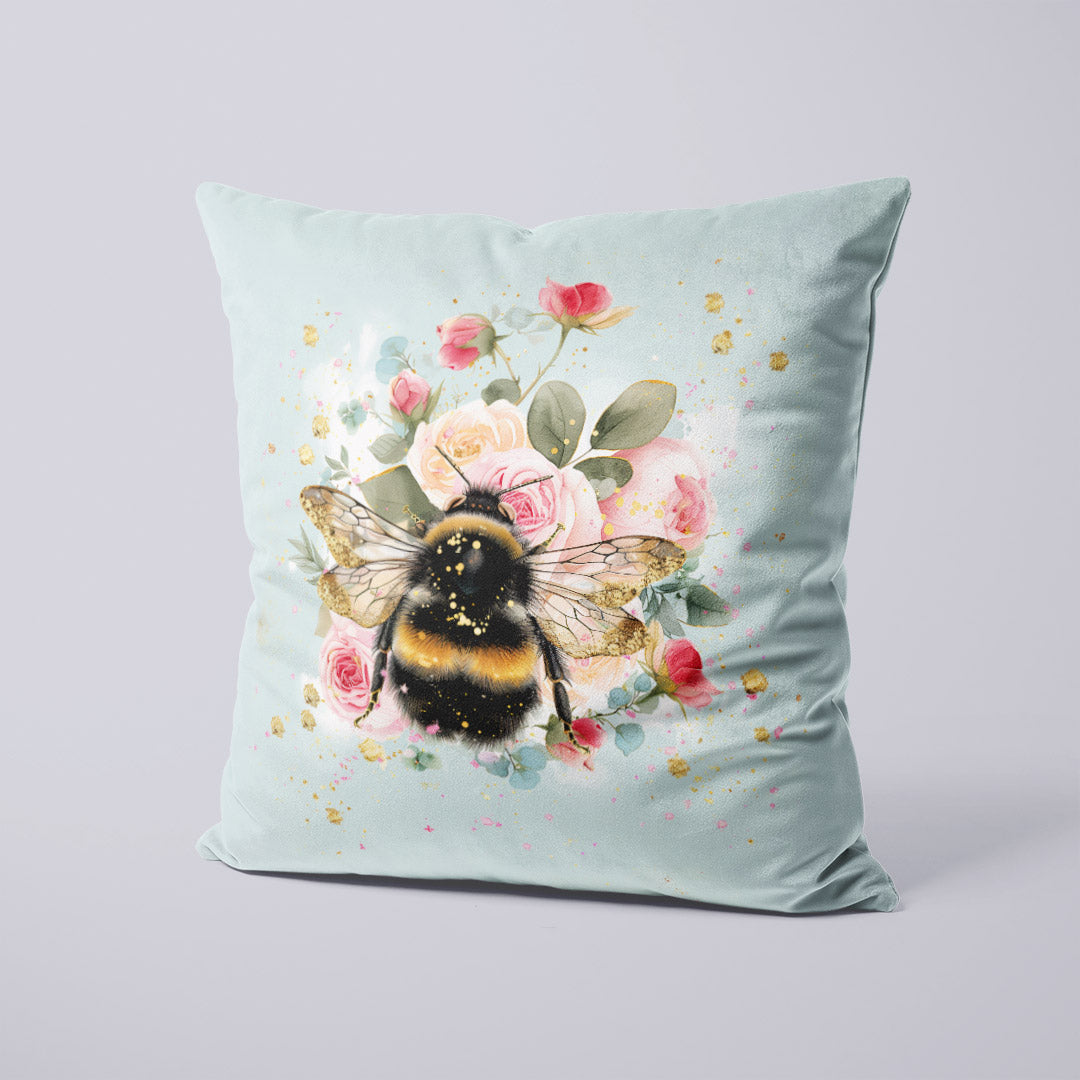CUSHION Panel SET Shabby Chic Floral Bee CS-355-SET
