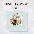 CUSHION Panel SET Shabby Chic Floral Bee CS-355-SET