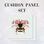 CUSHION Panel SET Shabby Chic Floral Bee CS-356-SET